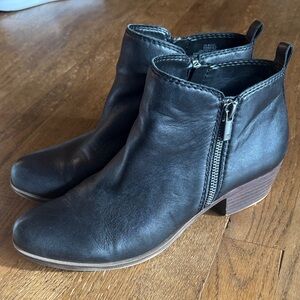 Lucky Brand Black Leather Ankle Booties - Size Women’s 10/42